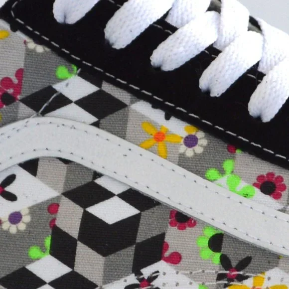 Vans old skool checker cube sneaker shoes black gray new - Picture 8 of 8